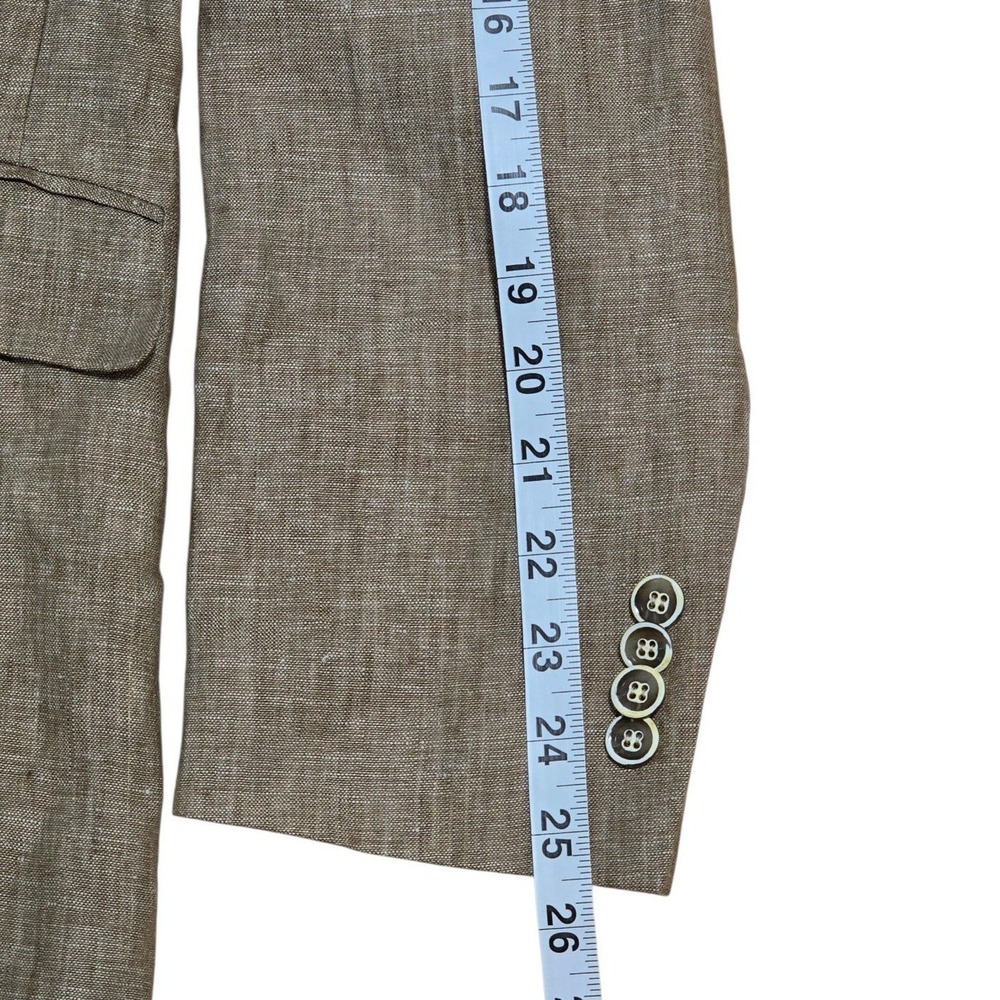 Marc Martin New York 100% Linen Blazer Mens 42R Tan Natural Fibers Preppy Resort - Picture 9 of 15